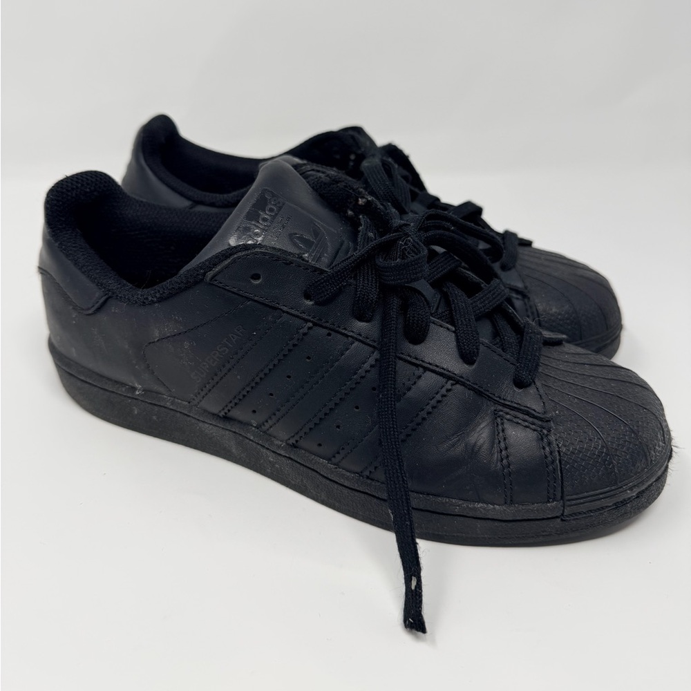 Adidas Superstar Black Sneakers 80s Street Sporty Footwear Athletic Shoes Unisex - Picture 17 of 17